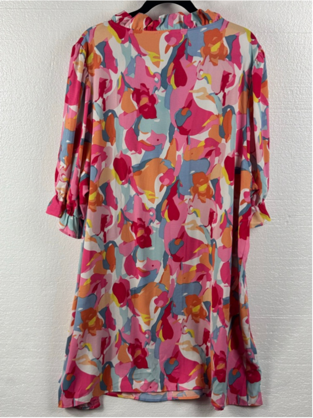 NWT Michelle McDowell Floral Julie Dress River Iris Colorway Bell Sleeve Sz XXL - Picture 9 of 10